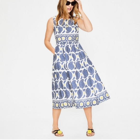 Boden Dresses & Skirts - Boden 2R Lizzie Dress in Klein Blue Duo Paisley